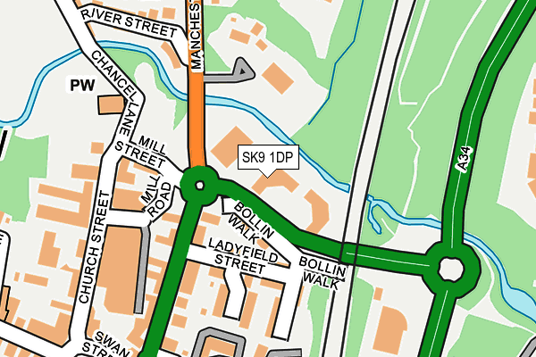 SK9 1DP map - OS OpenMap – Local (Ordnance Survey)