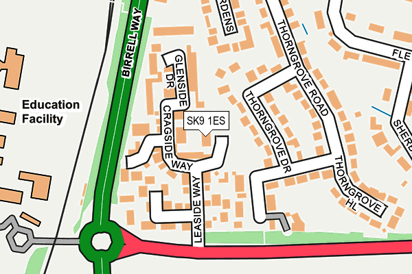 SK9 1ES map - OS OpenMap – Local (Ordnance Survey)