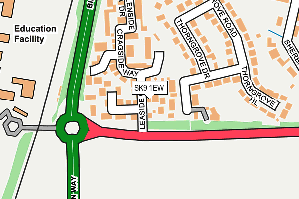 SK9 1EW map - OS OpenMap – Local (Ordnance Survey)