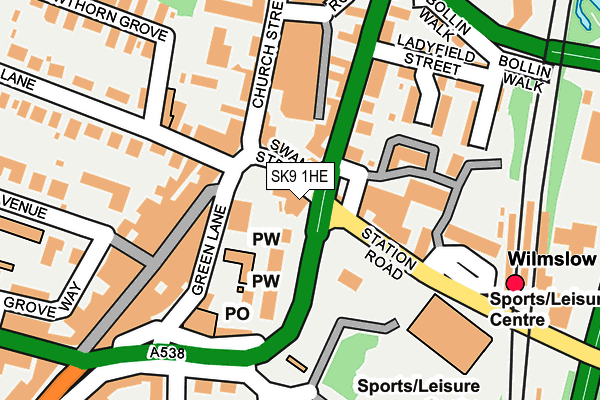 SK9 1HE map - OS OpenMap – Local (Ordnance Survey)
