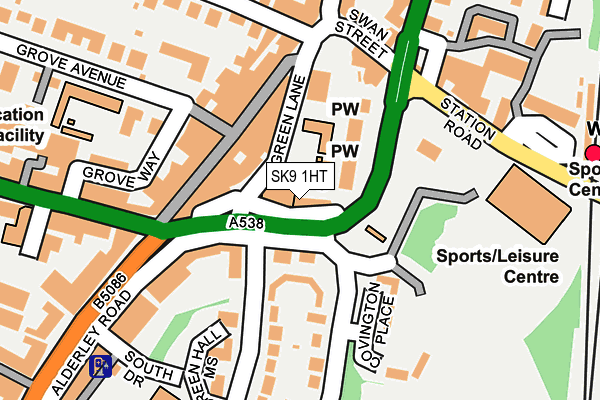 SK9 1HT map - OS OpenMap – Local (Ordnance Survey)