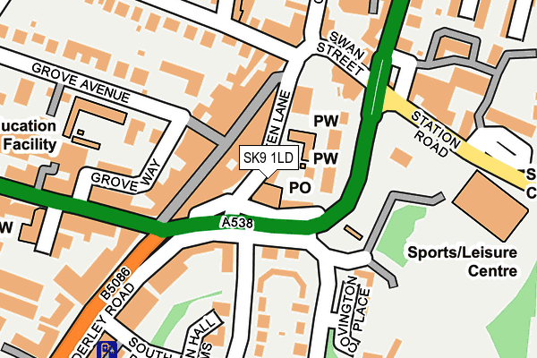 SK9 1LD map - OS OpenMap – Local (Ordnance Survey)