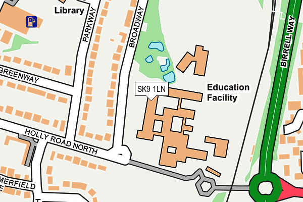 SK9 1LN map - OS OpenMap – Local (Ordnance Survey)