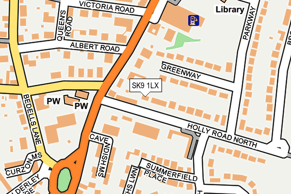 SK9 1LX map - OS OpenMap – Local (Ordnance Survey)