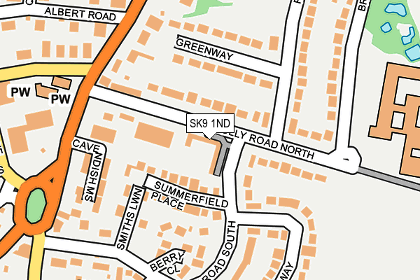 SK9 1ND map - OS OpenMap – Local (Ordnance Survey)