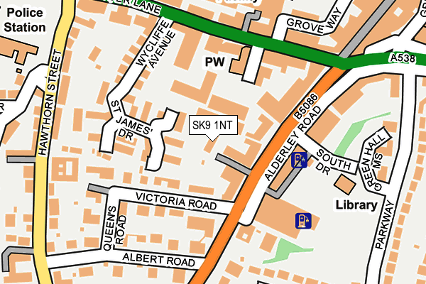 SK9 1NT map - OS OpenMap – Local (Ordnance Survey)