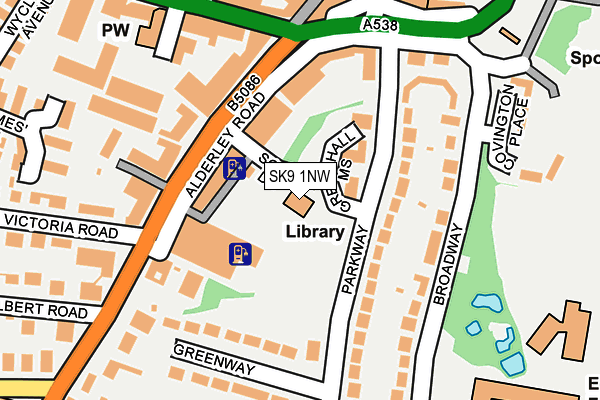 SK9 1NW map - OS OpenMap – Local (Ordnance Survey)