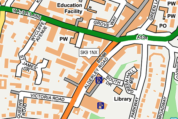 SK9 1NX map - OS OpenMap – Local (Ordnance Survey)