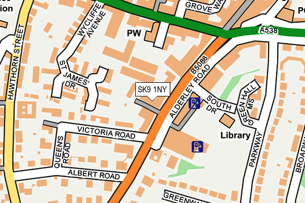 SK9 1NY map - OS OpenMap – Local (Ordnance Survey)