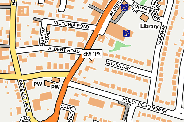 SK9 1PA map - OS OpenMap – Local (Ordnance Survey)