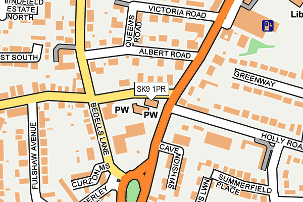 SK9 1PR map - OS OpenMap – Local (Ordnance Survey)