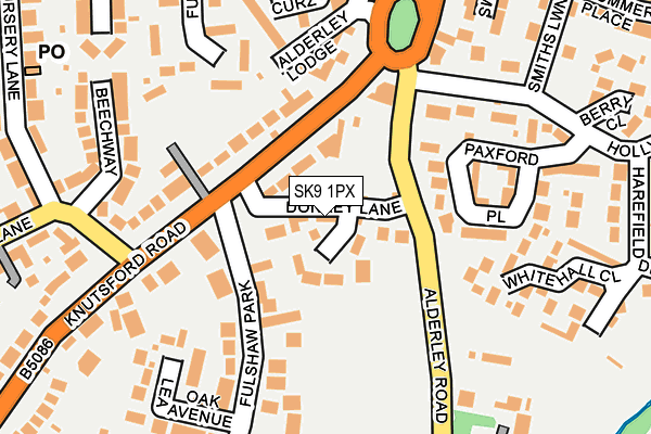 SK9 1PX map - OS OpenMap – Local (Ordnance Survey)