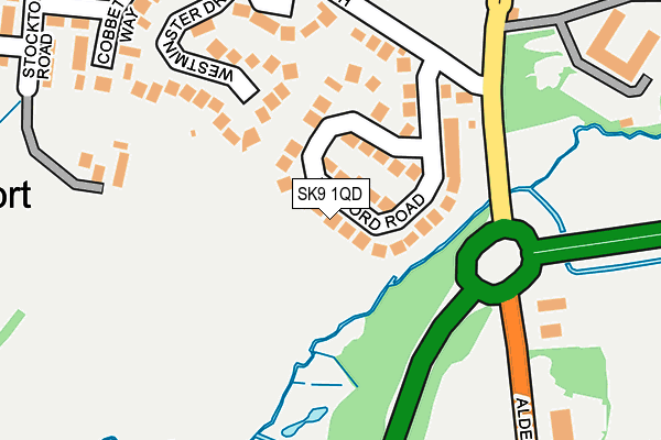 SK9 1QD map - OS OpenMap – Local (Ordnance Survey)