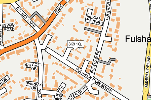 SK9 1QJ map - OS OpenMap – Local (Ordnance Survey)