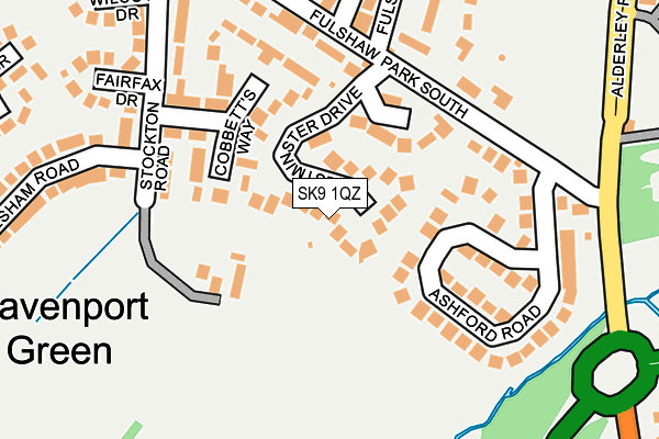SK9 1QZ map - OS OpenMap – Local (Ordnance Survey)