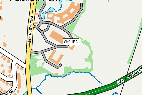 SK9 1RA map - OS OpenMap – Local (Ordnance Survey)