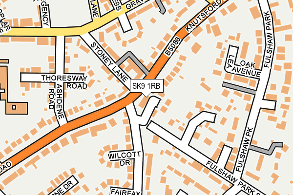 SK9 1RB map - OS OpenMap – Local (Ordnance Survey)