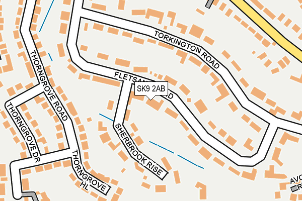 SK9 2AB map - OS OpenMap – Local (Ordnance Survey)