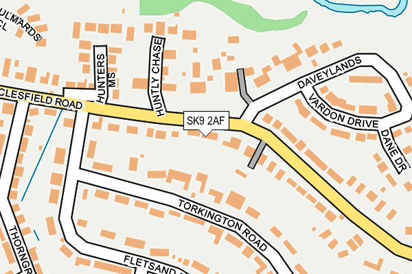 SK9 2AF map - OS OpenMap – Local (Ordnance Survey)