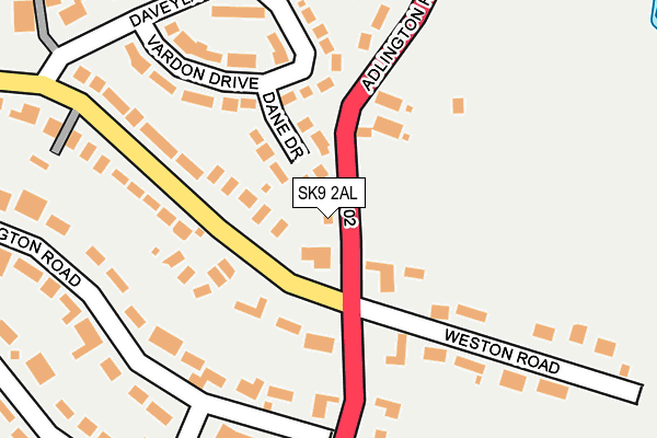 SK9 2AL map - OS OpenMap – Local (Ordnance Survey)