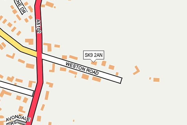 SK9 2AN map - OS OpenMap – Local (Ordnance Survey)