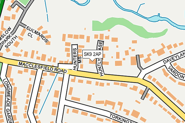 SK9 2AP map - OS OpenMap – Local (Ordnance Survey)