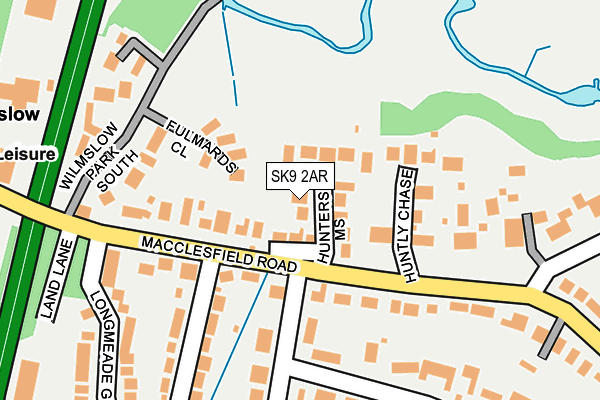 SK9 2AR map - OS OpenMap – Local (Ordnance Survey)