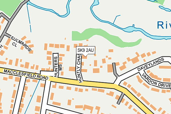 SK9 2AU map - OS OpenMap – Local (Ordnance Survey)