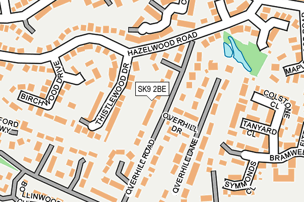 SK9 2BE map - OS OpenMap – Local (Ordnance Survey)