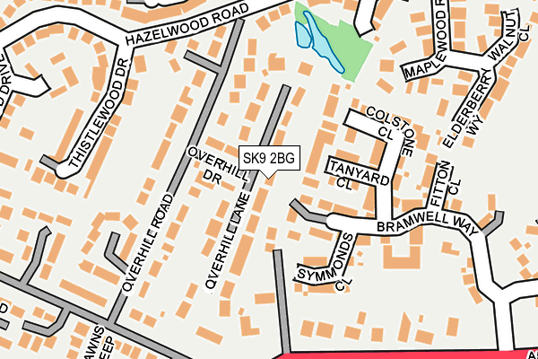SK9 2BG map - OS OpenMap – Local (Ordnance Survey)