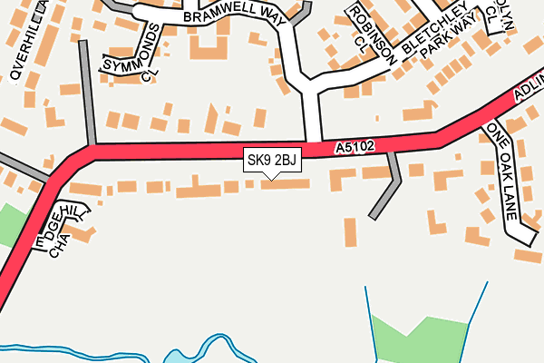 SK9 2BJ map - OS OpenMap – Local (Ordnance Survey)