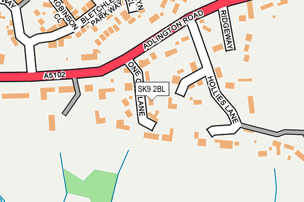 SK9 2BL map - OS OpenMap – Local (Ordnance Survey)