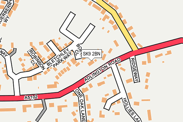 SK9 2BN map - OS OpenMap – Local (Ordnance Survey)