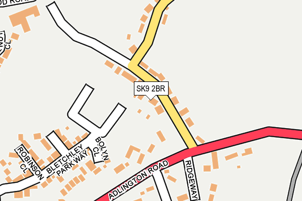SK9 2BR map - OS OpenMap – Local (Ordnance Survey)