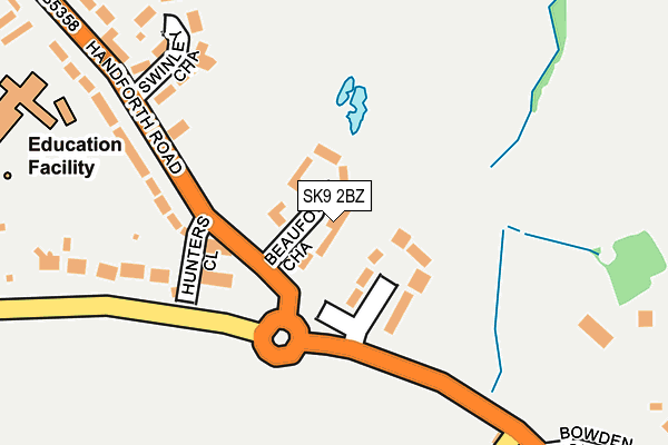 SK9 2BZ map - OS OpenMap – Local (Ordnance Survey)