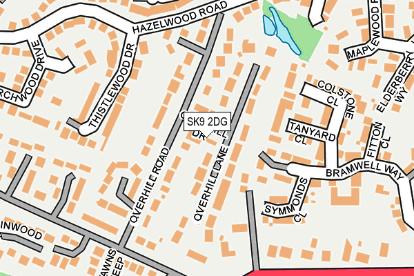 SK9 2DG map - OS OpenMap – Local (Ordnance Survey)