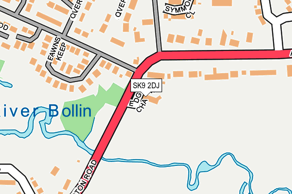 SK9 2DJ map - OS OpenMap – Local (Ordnance Survey)