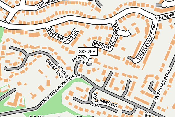 SK9 2EA map - OS OpenMap – Local (Ordnance Survey)