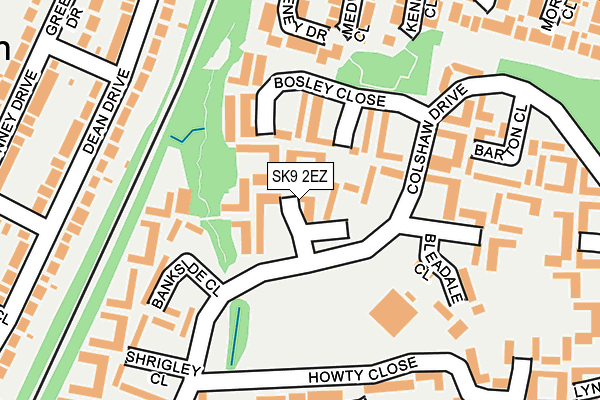 SK9 2EZ map - OS OpenMap – Local (Ordnance Survey)