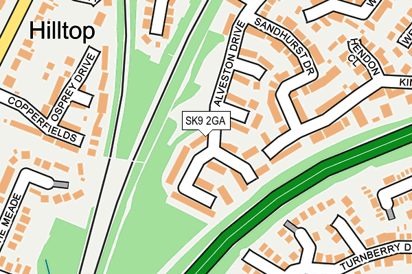 SK9 2GA map - OS OpenMap – Local (Ordnance Survey)