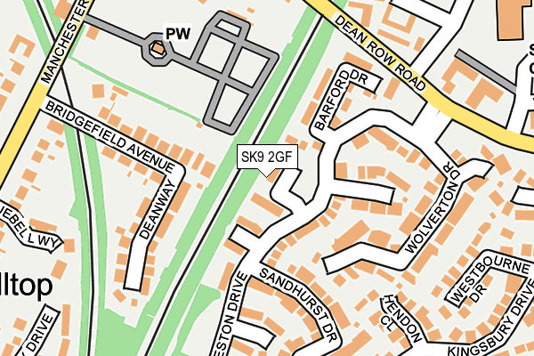 SK9 2GF map - OS OpenMap – Local (Ordnance Survey)