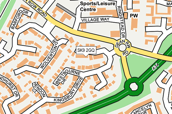 SK9 2GQ map - OS OpenMap – Local (Ordnance Survey)