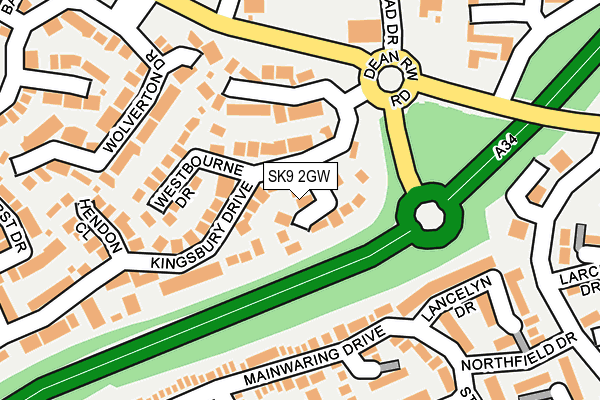 SK9 2GW map - OS OpenMap – Local (Ordnance Survey)