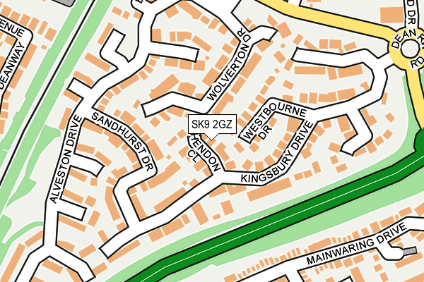 SK9 2GZ map - OS OpenMap – Local (Ordnance Survey)