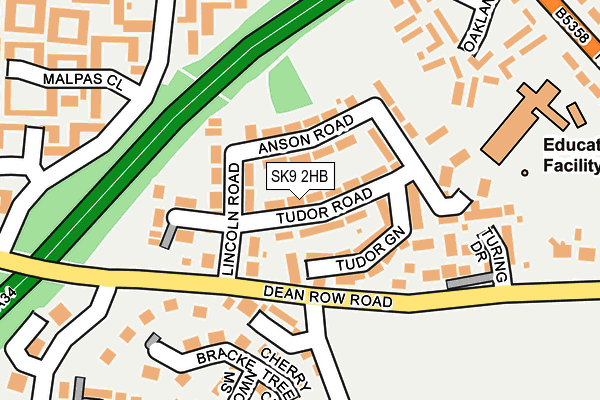 SK9 2HB map - OS OpenMap – Local (Ordnance Survey)