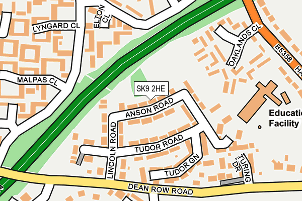 SK9 2HE map - OS OpenMap – Local (Ordnance Survey)