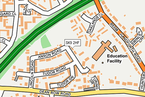 SK9 2HF map - OS OpenMap – Local (Ordnance Survey)