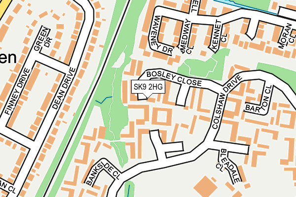 SK9 2HG map - OS OpenMap – Local (Ordnance Survey)