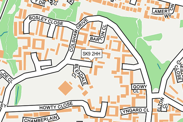 SK9 2HH map - OS OpenMap – Local (Ordnance Survey)