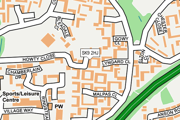 SK9 2HJ map - OS OpenMap – Local (Ordnance Survey)